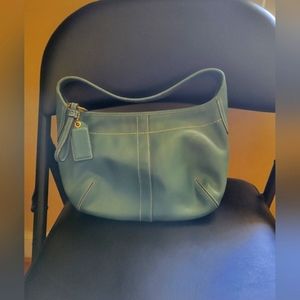 Coach teal hobo bag